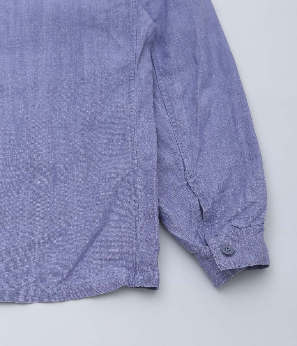 USED&VINTAGE ''1950'S FRENCH NAVY LINEN SAILOR TOP ⓶'' (LT BLUE)