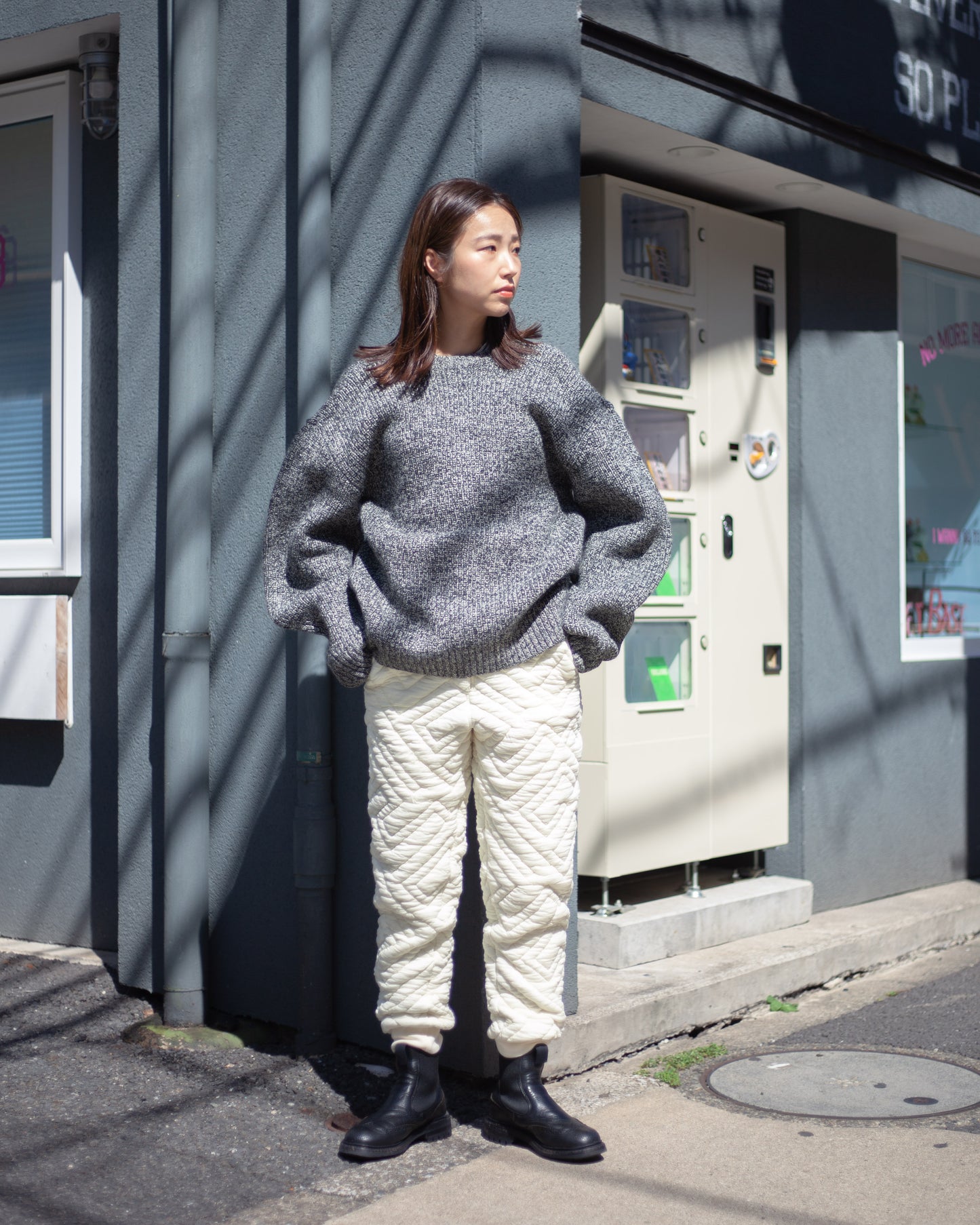 JONNLYNX "BRITISH YARN W FRONT CARDIGAN"(MONOTONE MIX)