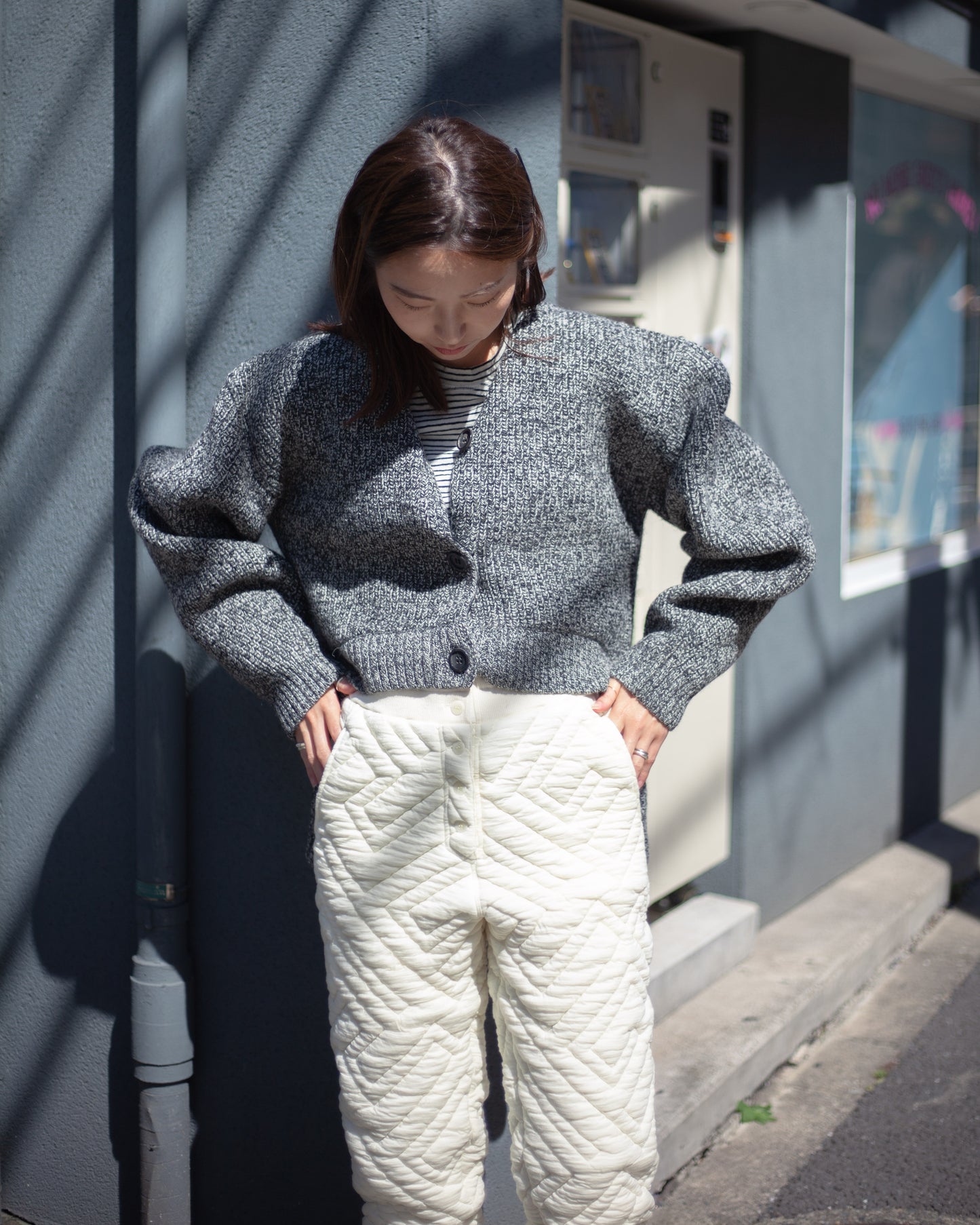 JONNLYNX "BRITISH YARN W FRONT CARDIGAN"(MONOTONE MIX)