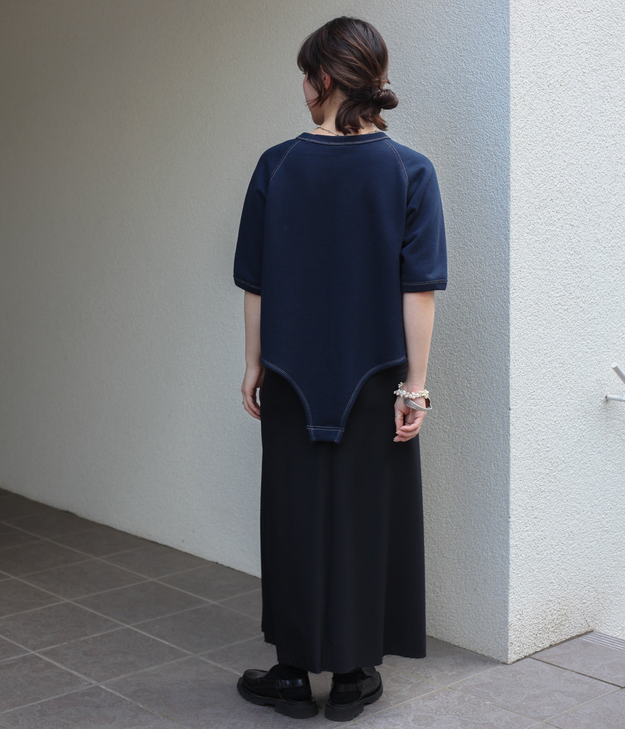 PAN ''HALF SLEEVE TAIL SWEAT'' (NAVY)