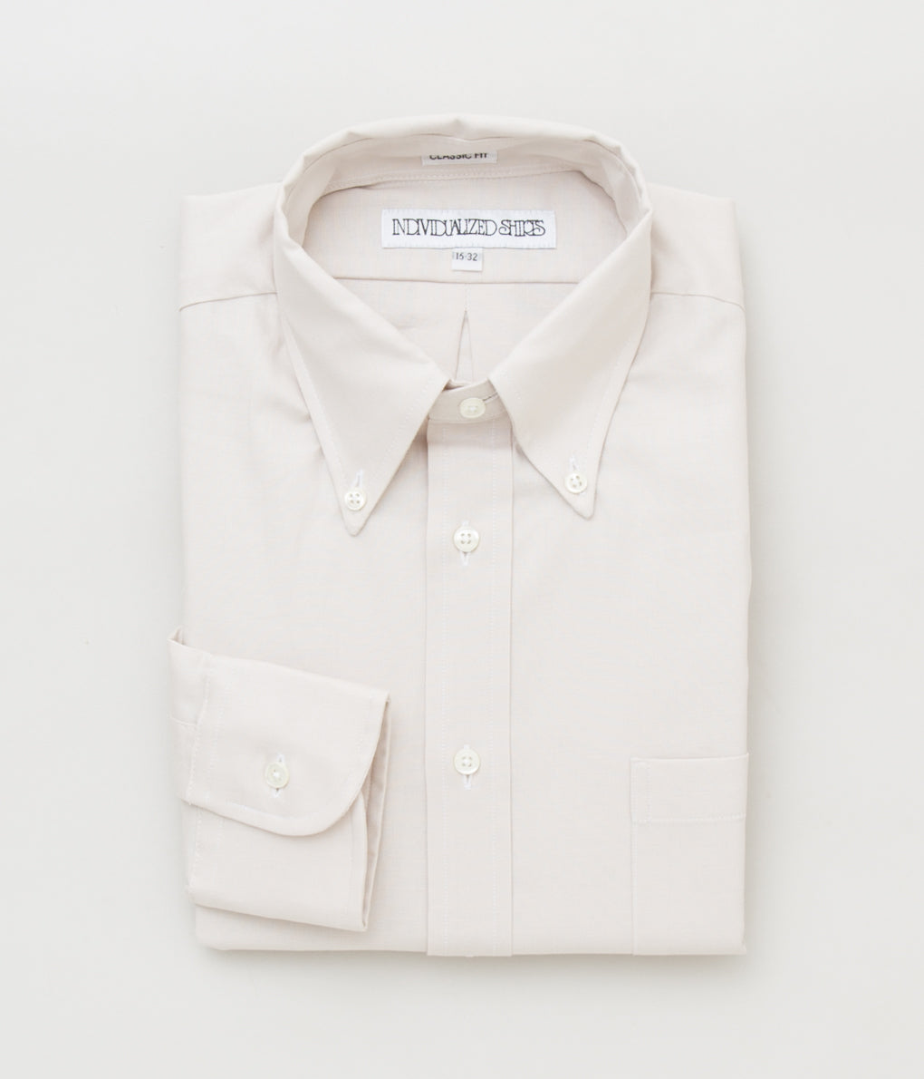 INDIVIDUALIZED SHIRTS ''HERITAGE CHAMBRAY (CLASSIC FIT BUTTON DOWN SHIRT)'' (BEIGE)