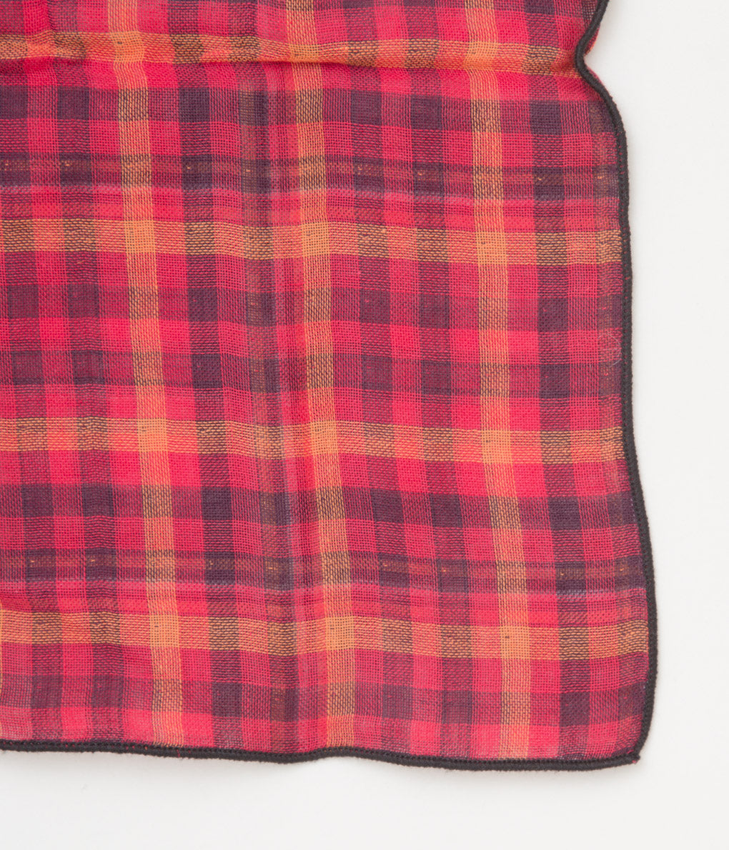 FINE AND DANDY "POCKET SQUARES" (RED/ORANGE CHECK)