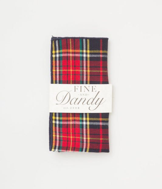 FINE AND DANDY "POCKET SQUARES"(RED/YELLOW CHECK)