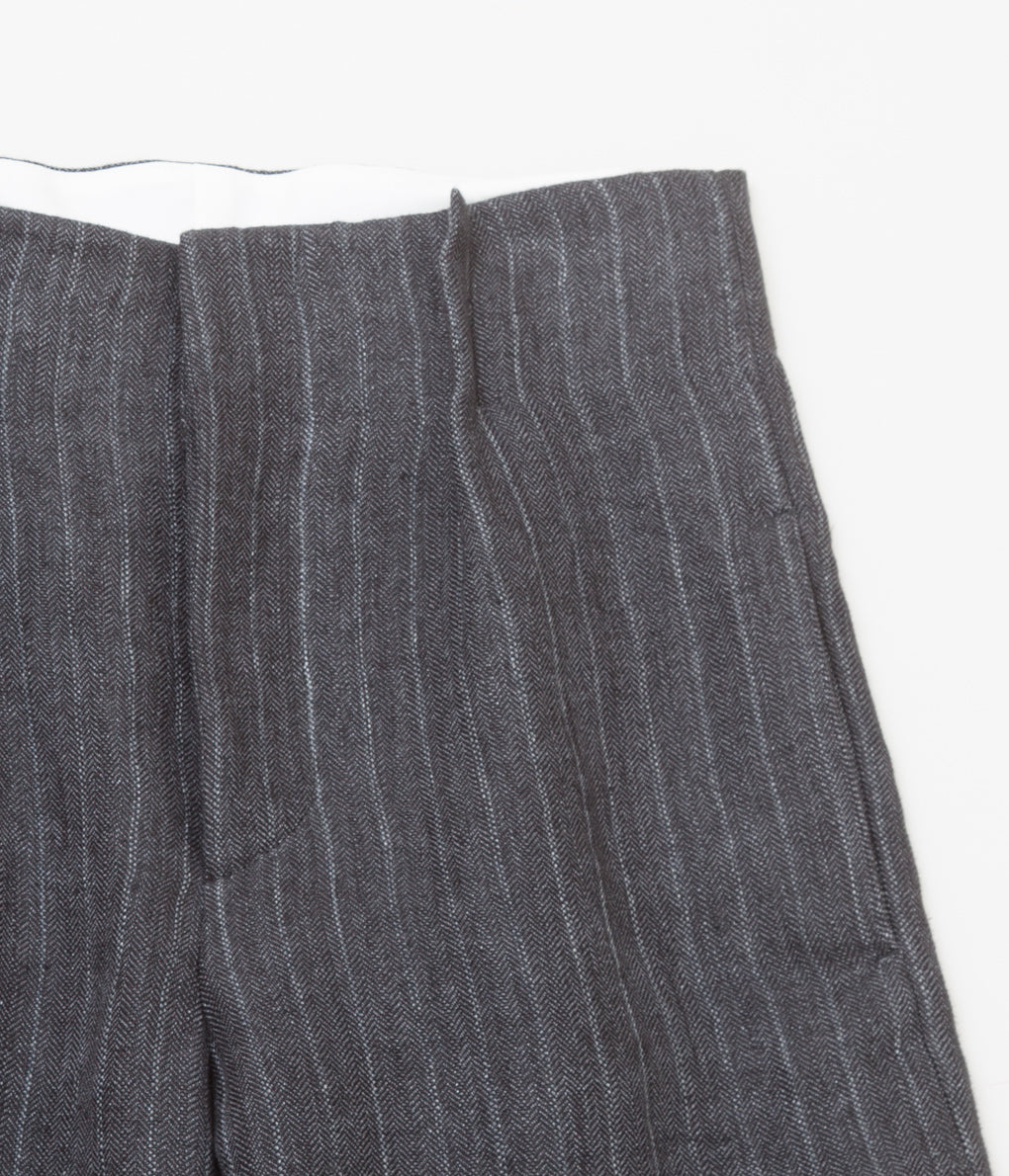 K`ANG "UNISEX PLEATED WAIST WIDE FIT TROUSERS"(D.GREY)