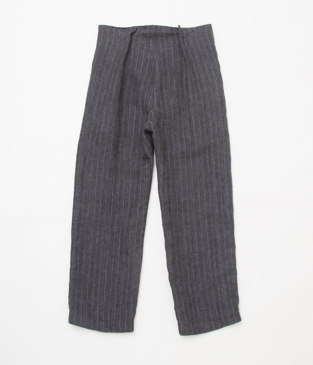 K`ANG "UNISEX PLEATED WAIST WIDE FIT TROUSERS"(D.GREY)