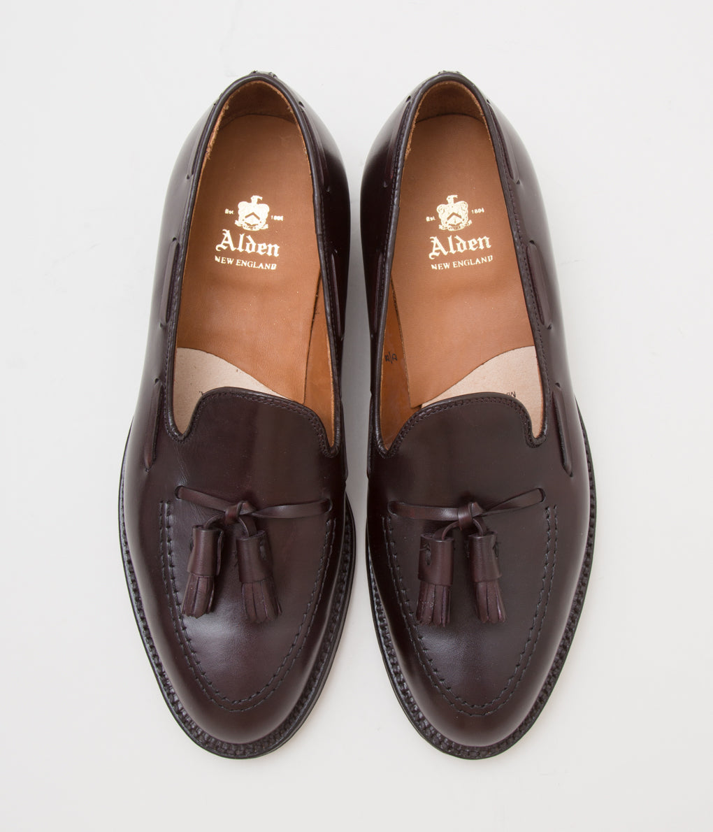 ALDEN ''TASSEL MOCCASIN(663)'' (BURGUNDY)