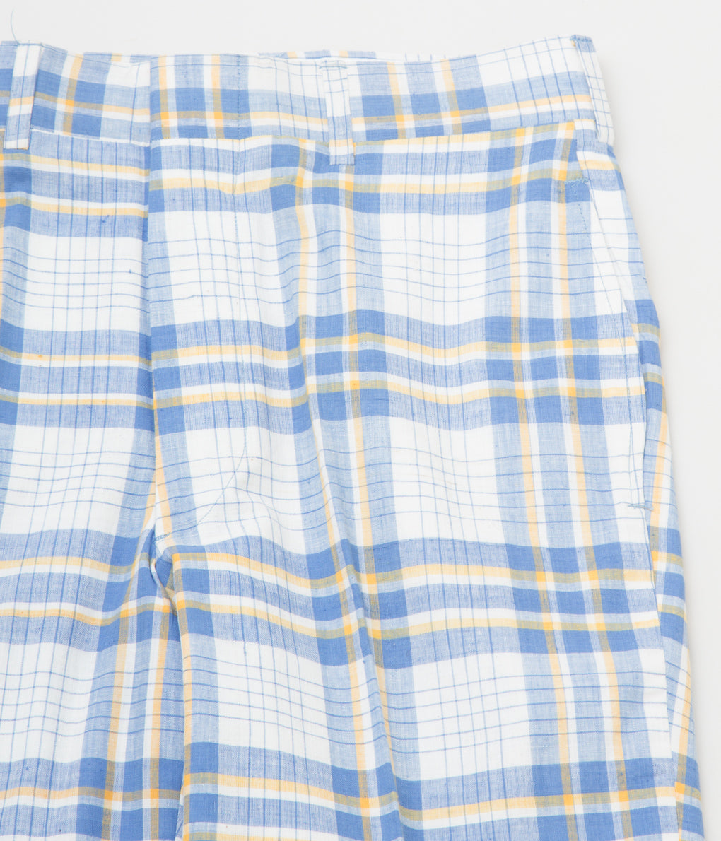 VINTAGE CLOTHING "O'CONNELLS LUCAS-CHELF AUTHENTIC MADRAS CHECK TROUSER"(BLUE/YELLOW)
