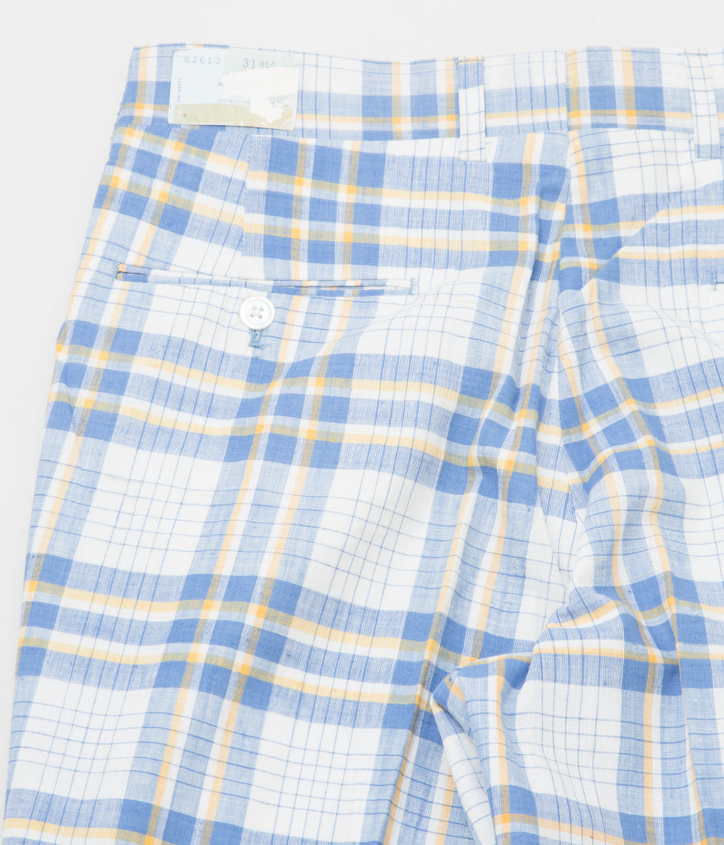 VINTAGE CLOTHING "O'CONNELLS LUCAS-CHELF AUTHENTIC MADRAS CHECK TROUSER"(BLUE/YELLOW)