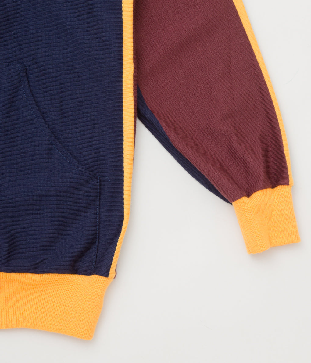VINTAGE CLOTHING "80'S DEADSTOCK KENNETH GORDON VERTICAL STRIPE RUGBY"(WINE/NAVY/YELLOW)