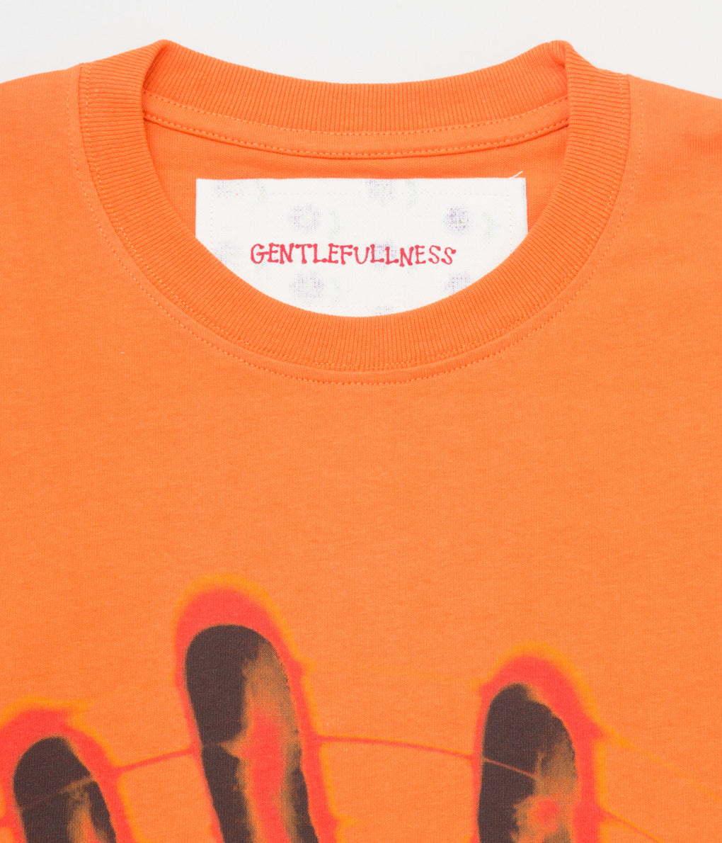 GENTLE FULLNESS "RECYCLED COTTON LS TEE"(ORANGE HAND)