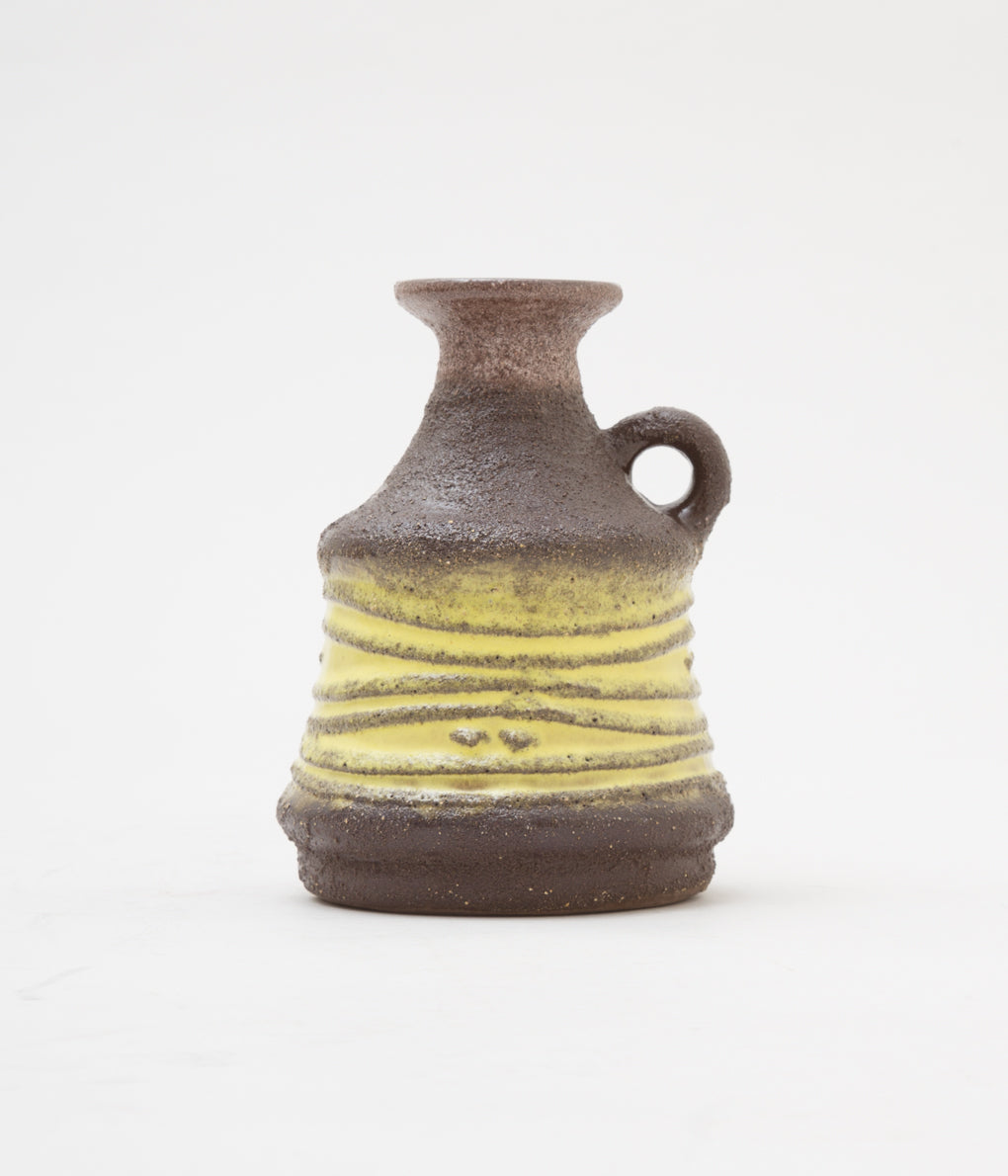 FAT LAVA "60-70's STREHLA POTTERY EAST GERMAN" (BROWN)