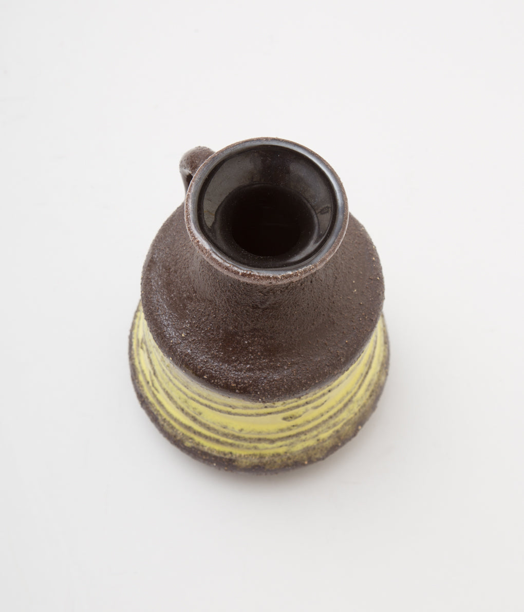 FAT LAVA "60-70's STREHLA POTTERY EAST GERMAN" (BROWN)