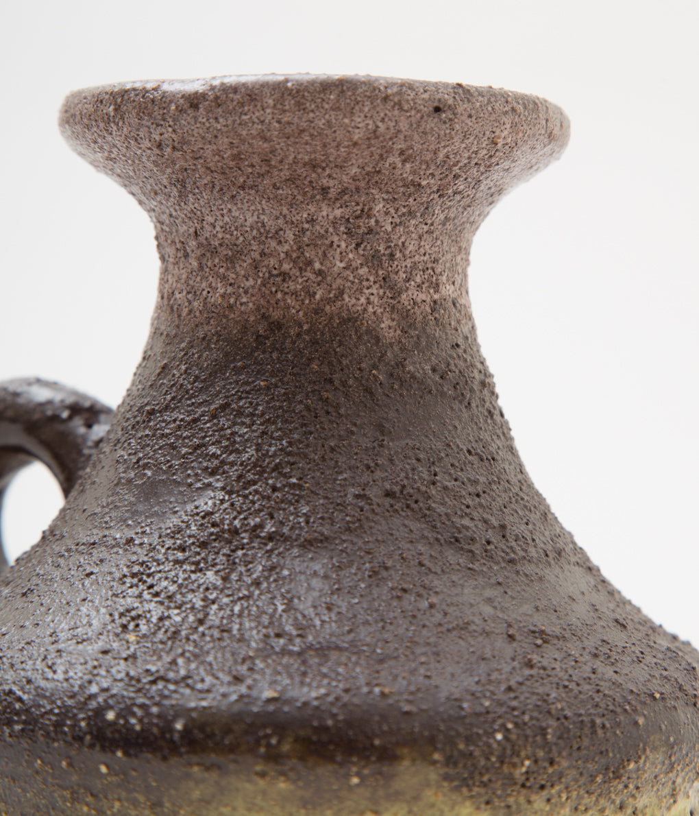 FAT LAVA "60-70's STREHLA POTTERY EAST GERMAN" (BROWN)