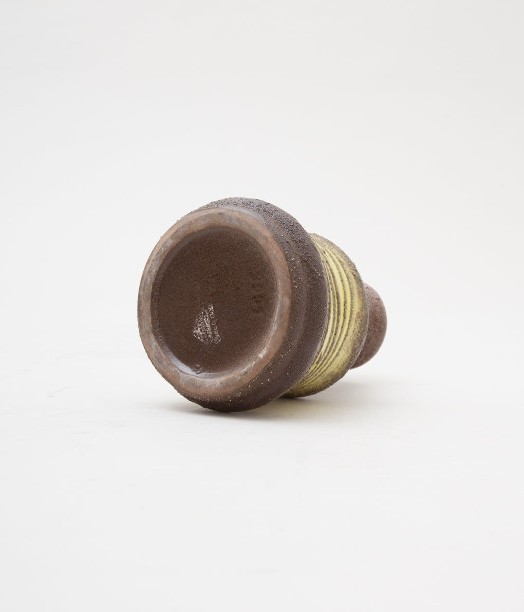 FAT LAVA "60-70's STREHLA POTTERY EAST GERMAN" (BROWN)