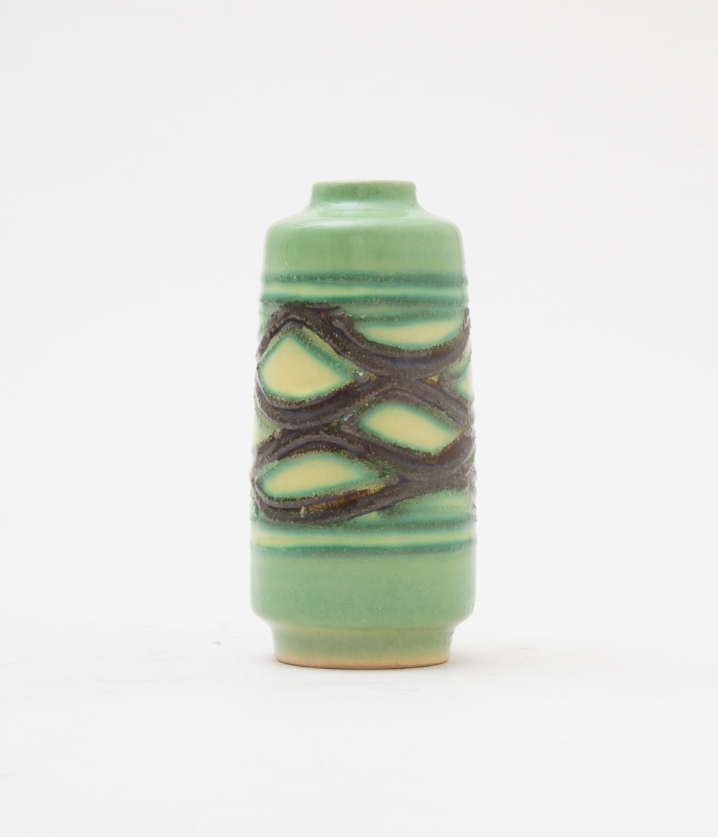 FAT LAVA "60-70's VEB HALDENSLEBEN POTTERY EST GERMAN"(LIGHT GREEN)