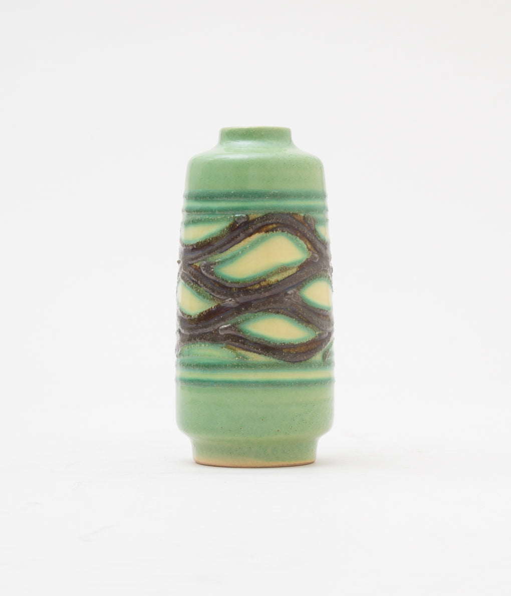FAT LAVA "60-70's VEB HALDENSLEBEN POTTERY EST GERMAN" (LIGHT GREEN)