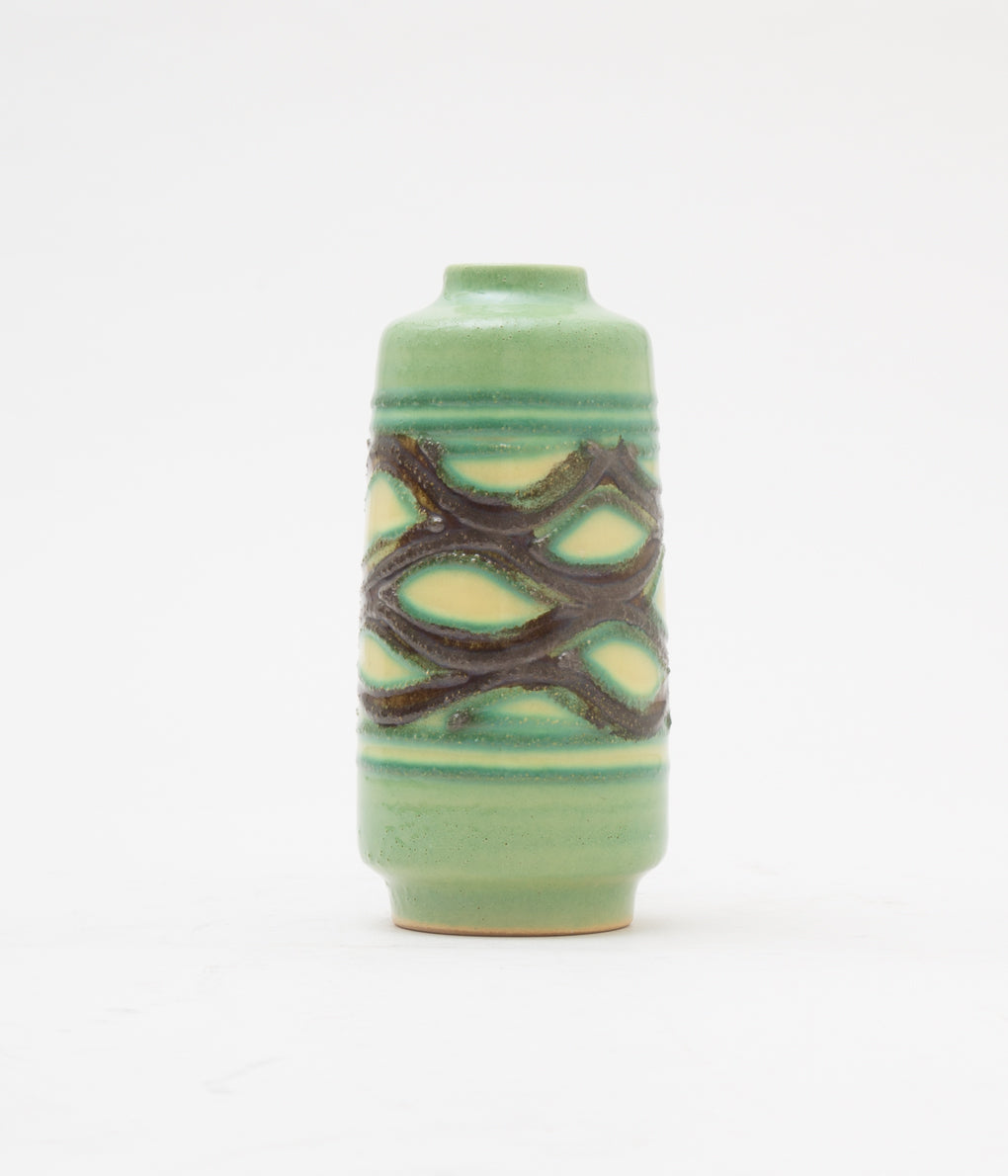 FAT LAVA "60-70's VEB HALDENSLEBEN POTTERY EST GERMAN" (LIGHT GREEN)