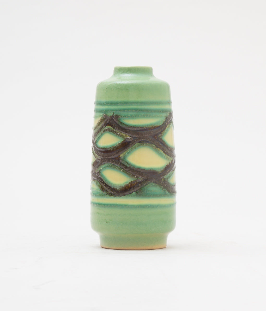 FAT LAVA "60-70's VEB HALDENSLEBEN POTTERY EST GERMAN" (LIGHT GREEN)