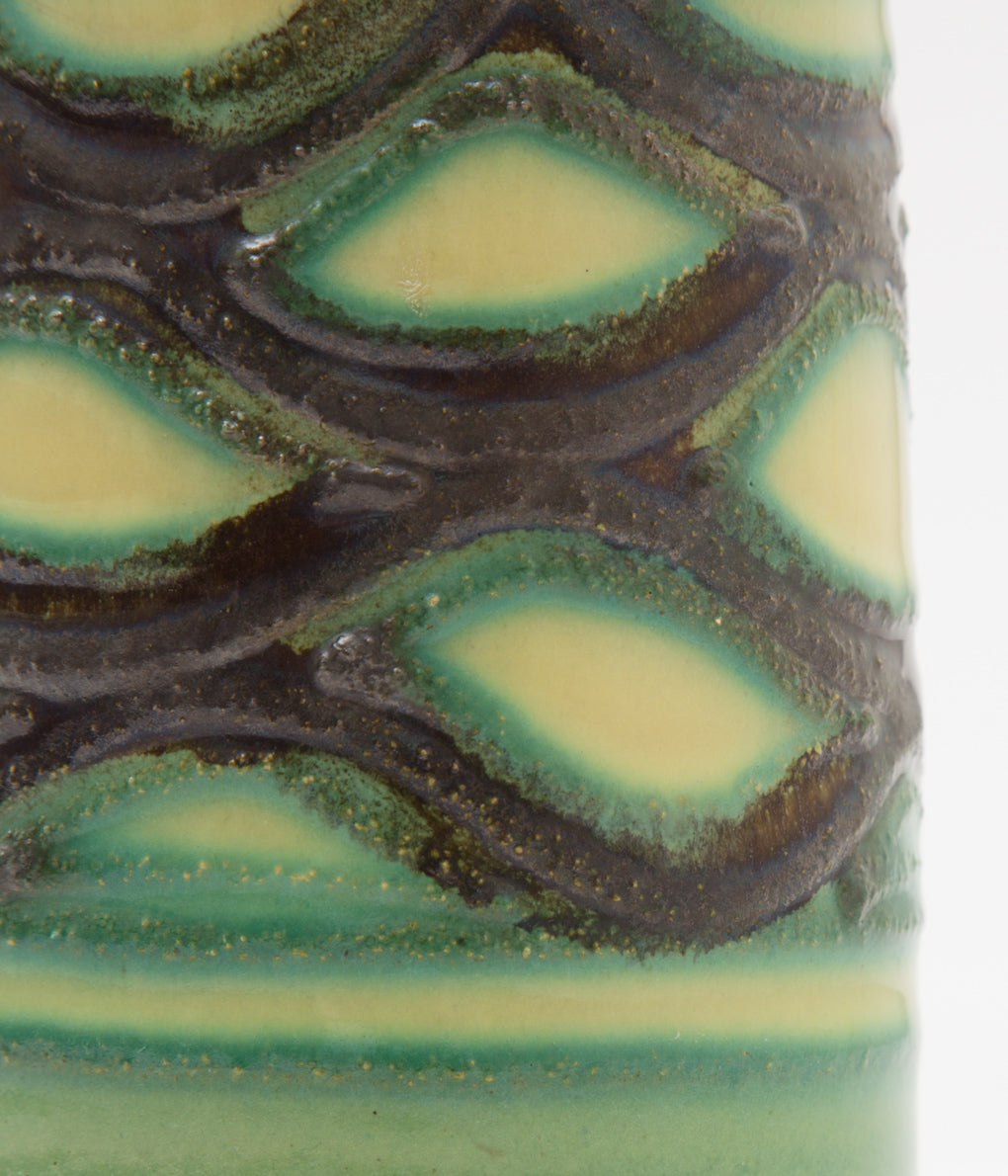 FAT LAVA "60-70's VEB HALDENSLEBEN POTTERY EST GERMAN" (LIGHT GREEN)