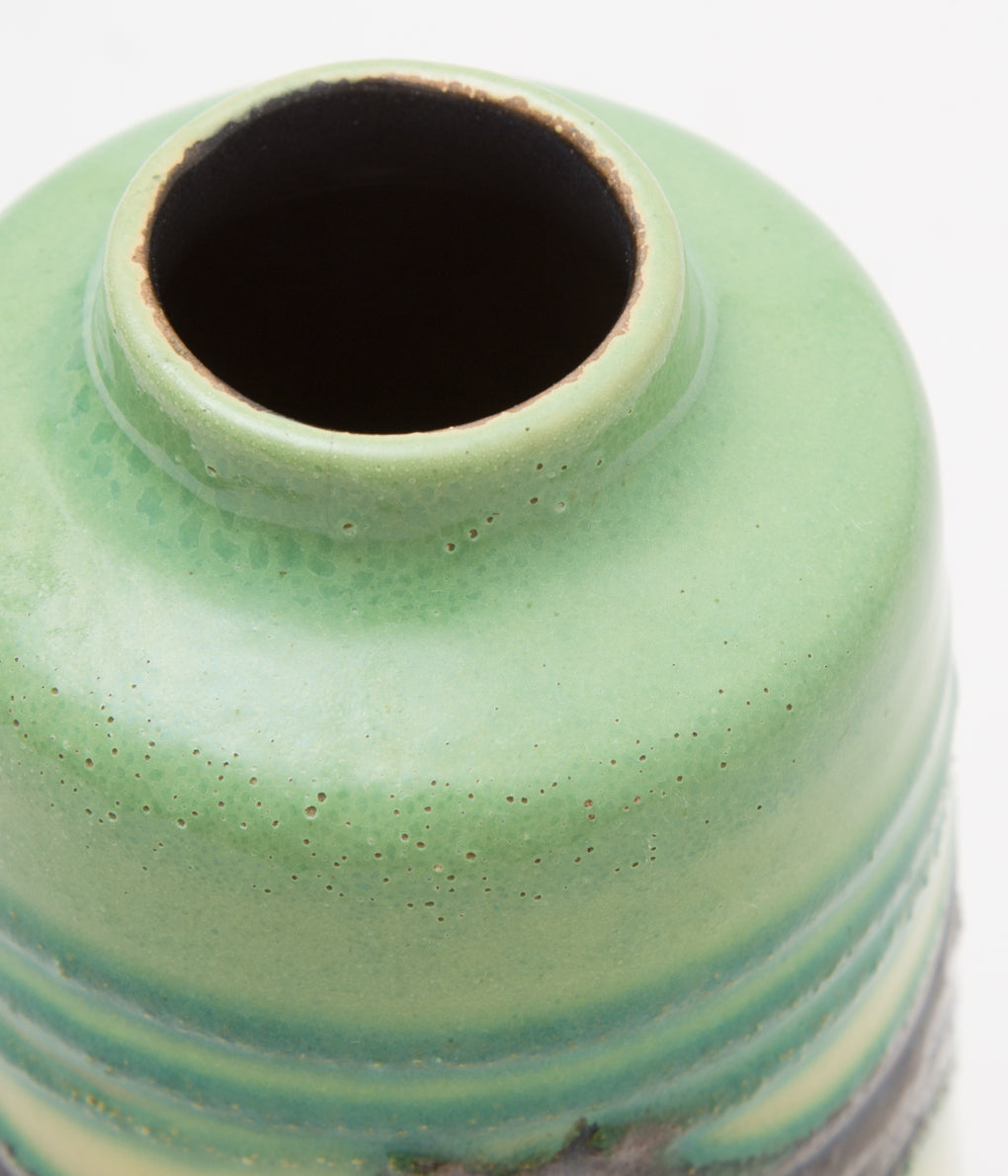 FAT LAVA "60-70's VEB HALDENSLEBEN POTTERY EST GERMAN" (LIGHT GREEN)
