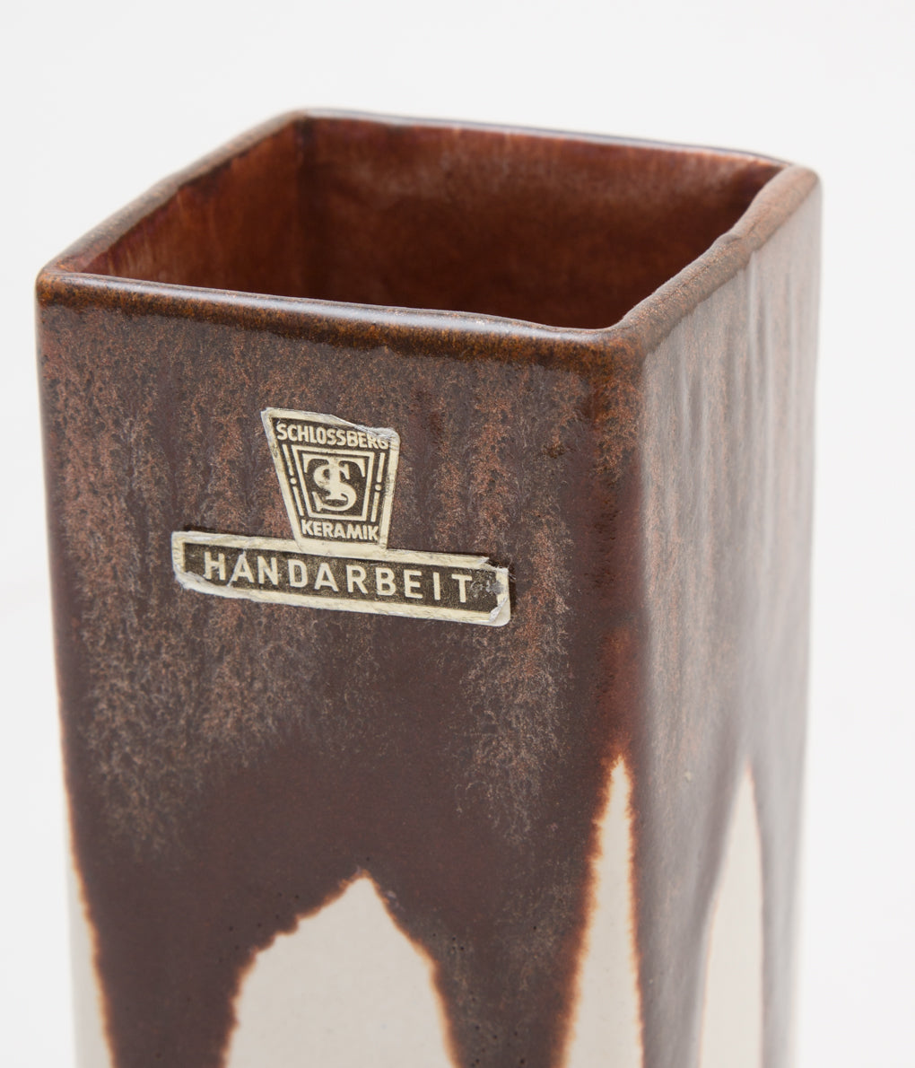 FAT LAVA "50-70's SCHLOSSBERG POTTERY WEST GERMAN"(BROWN)