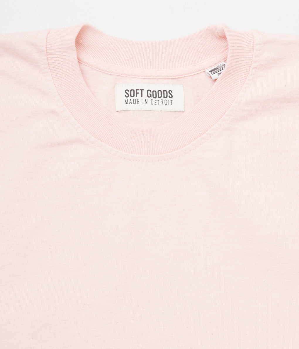 SOFT GOODS ''HEAVY WEIGHT CREW NECK TEE LONG TAIL'' (BRUSH PINK)
