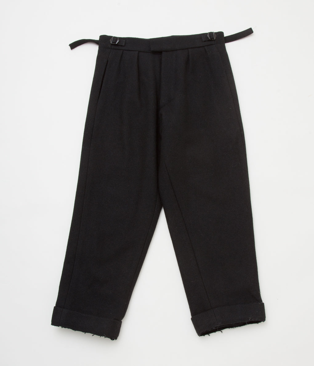 MONAD LONDON "WYSMAN PANT (100% BRITISH WOOL)"(BLACK)