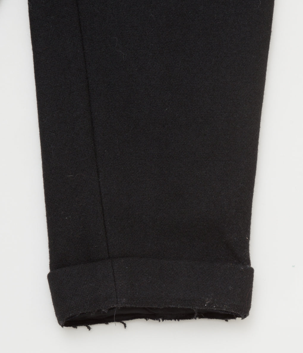 MONAD LONDON "WYSMAN PANT (100% BRITISH WOOL)"(BLACK)