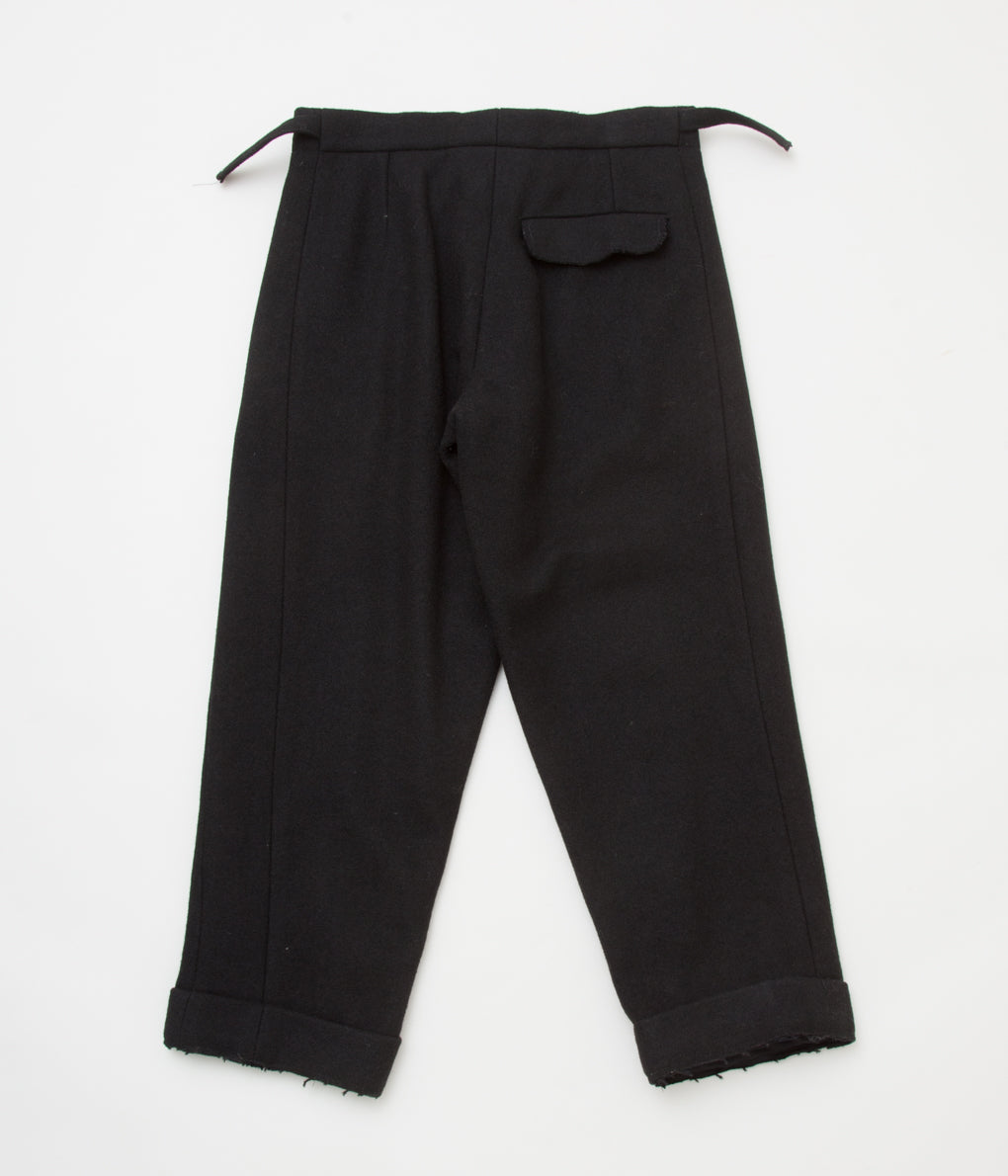 MONAD LONDON "WYSMAN PANT (100% BRITISH WOOL)"(BLACK)