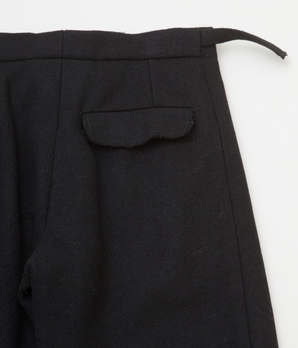 MONAD LONDON "WYSMAN PANT (100% BRITISH WOOL)"(BLACK)