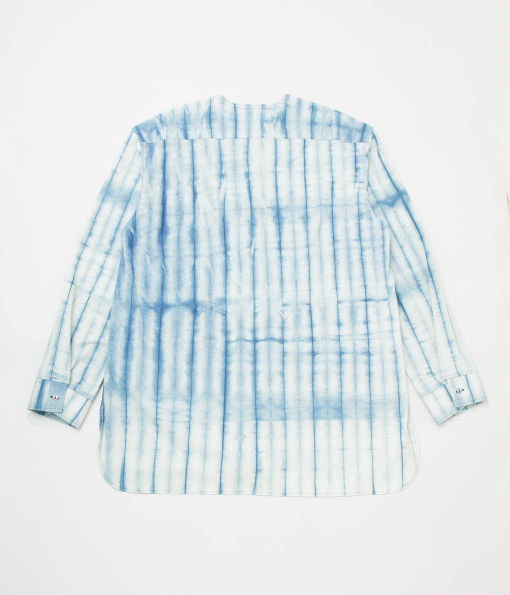 MONAD LONDON "DALTON PO SHIRT (100% NIGERIAN COTTON)"(INDIGO/NATURAL TIE&DYE)