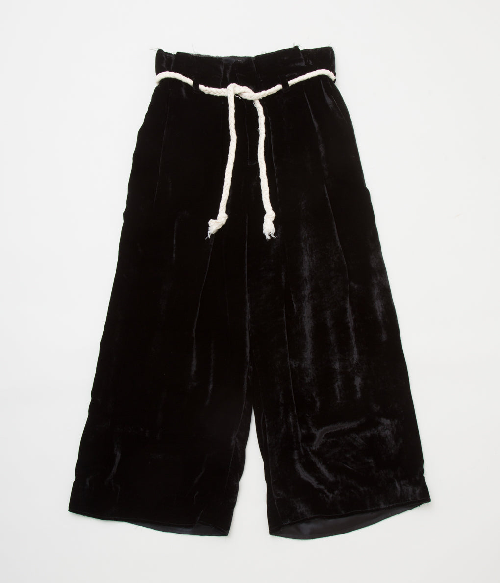 MONAD LONDON "NAKAMURA SHORTS (SILK VELVET)"(BLACK)