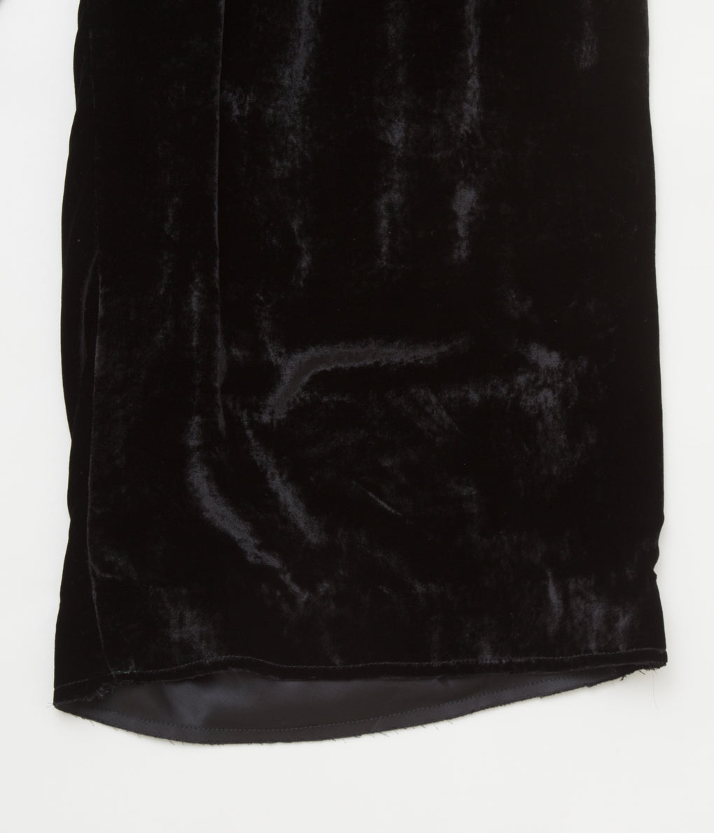 MONAD LONDON "NAKAMURA SHORTS (SILK VELVET)"(BLACK)