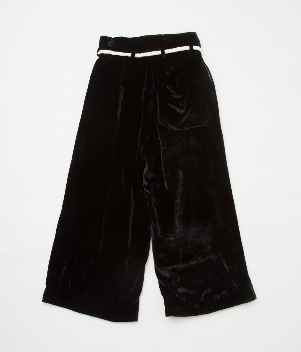 MONAD LONDON "NAKAMURA SHORTS (SILK VELVET)"(BLACK)