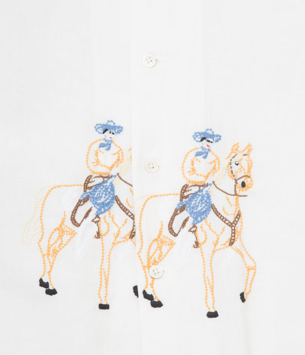 BODE "EMBROIDERED BUCKAROO LS SHIRT"(WHITE MULTI)①