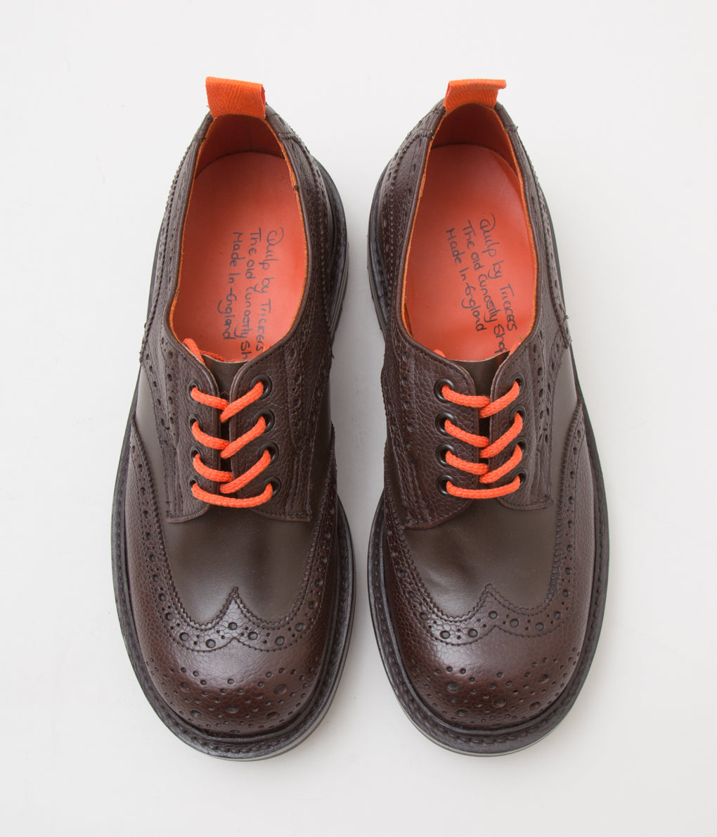QUILP BY TRICKER'S×MAIDENS SHOP "M7457 OXFORD SHOE" (DK BROWN MULTI)