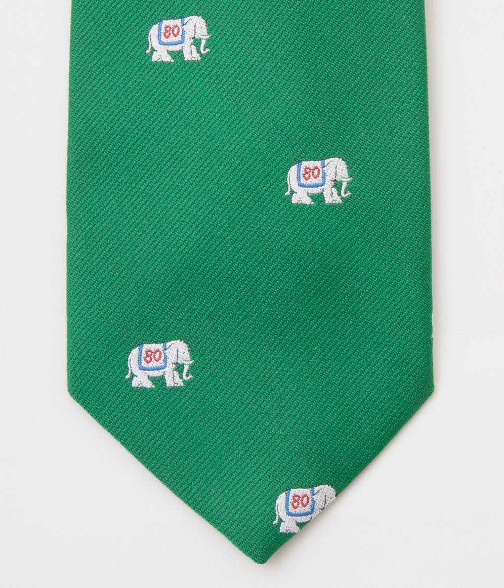 FROM USA "O'CONELL LUCAS-CHELF EMBROIDERED TIE ELEPHANT"(GREEN)