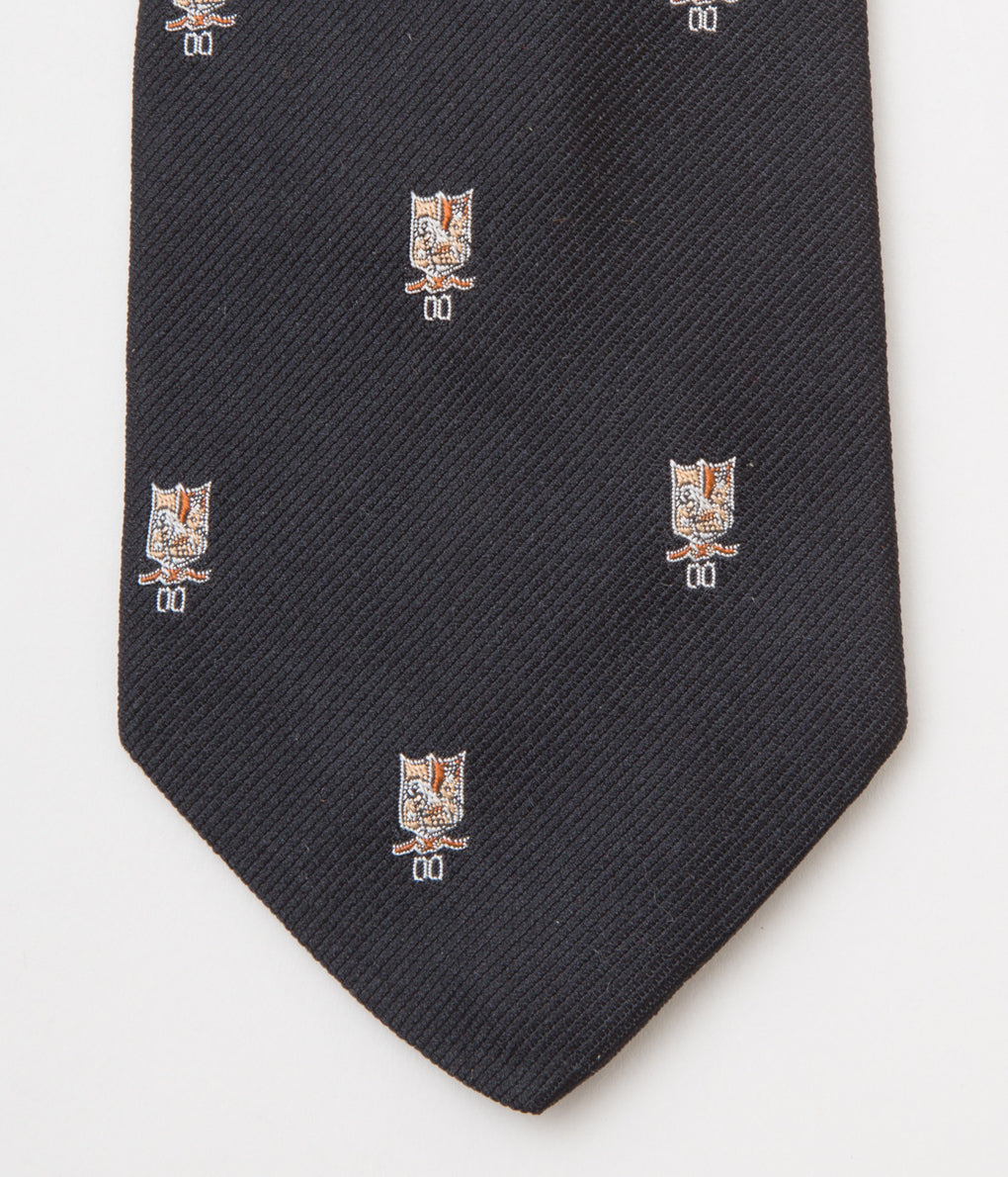 VINTAGE ACCESARIES "O'CONELL LUCAS-CHELF EMBROIDERED TIE CREST"(BLACK)