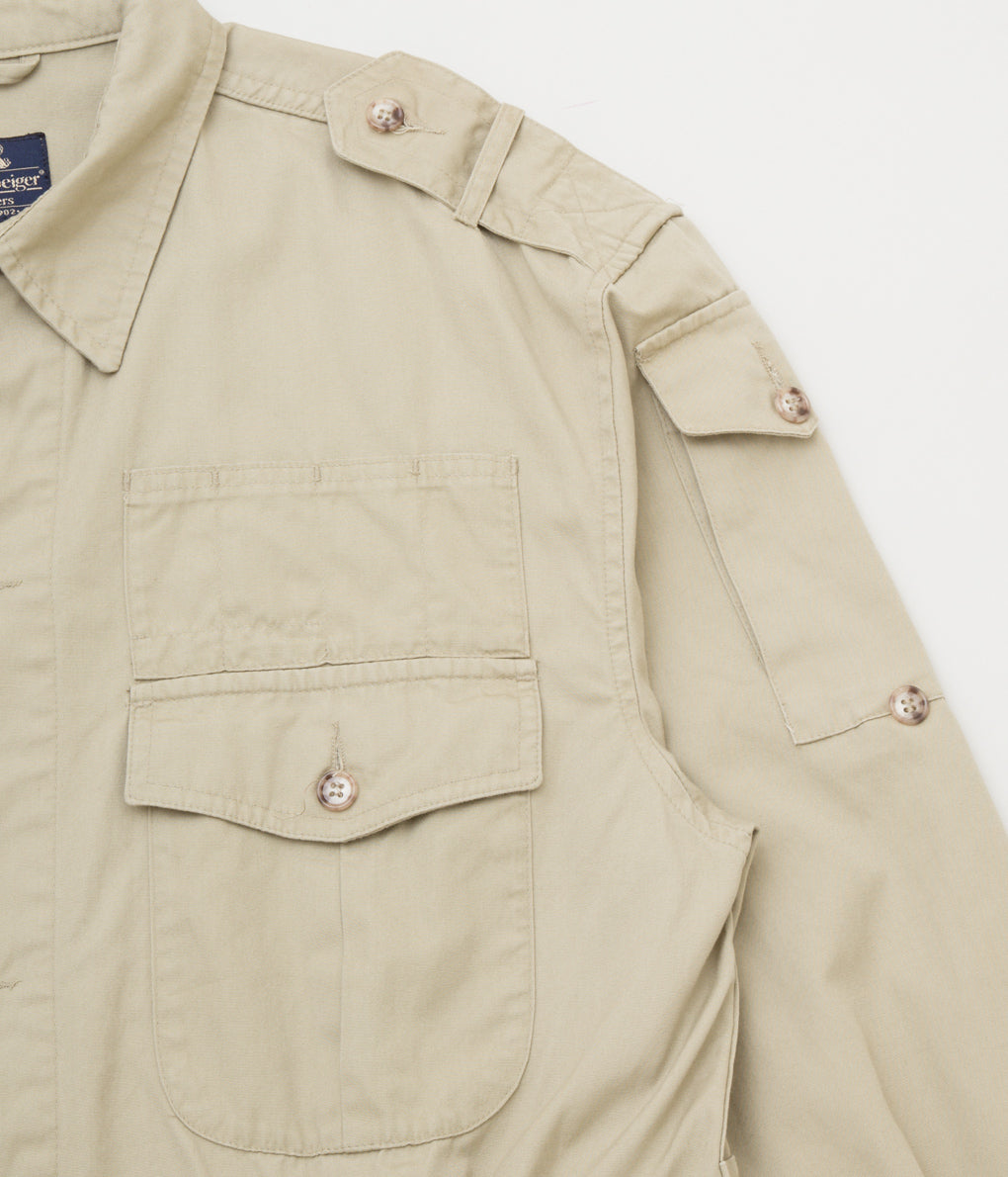 VINTAGE "90'S WILLIS&GEIGER HEMINGWAY BUSH JACKET"(KHAKI)
