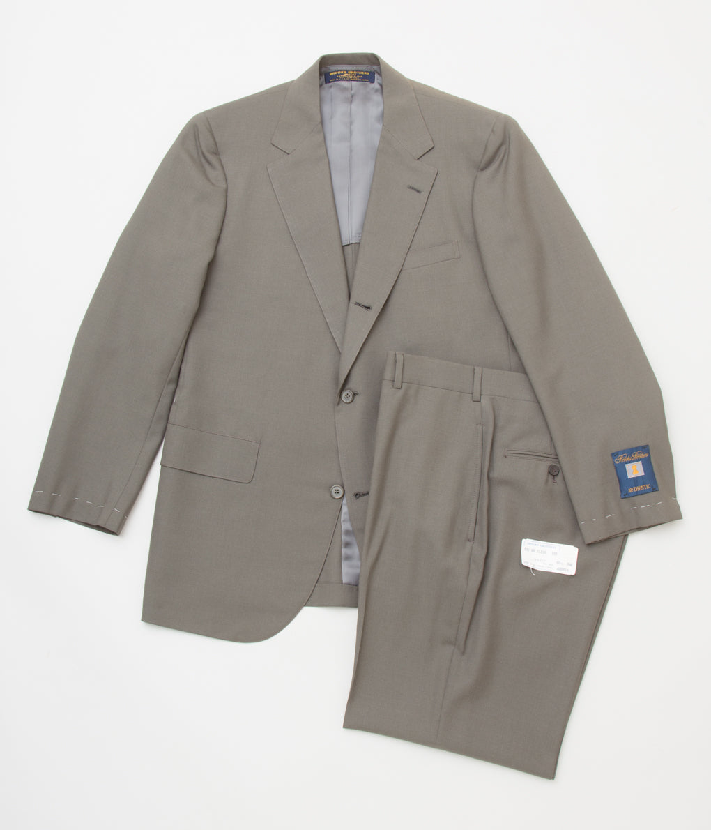 FROM USA "DEAD STOCK BROOKS BROTHERS LIGHT WEIGHT OXFORD SUITS(OWN MAKE)"(OLIVE)