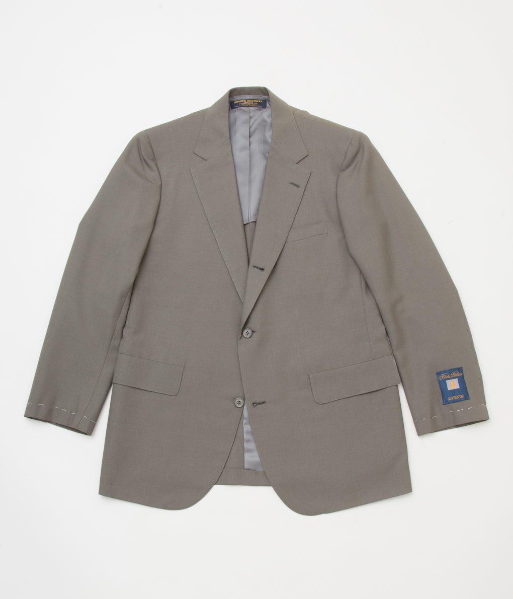 FROM USA "DEAD STOCK BROOKS BROTHERS LIGHT WEIGHT OXFORD SUITS(OWN MAKE)"(OLIVE)