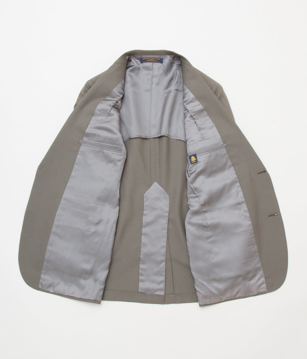 FROM USA "DEAD STOCK BROOKS BROTHERS LIGHT WEIGHT OXFORD SUITS(OWN MAKE)"(OLIVE)