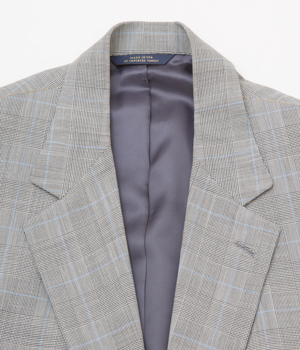 FROM USA "DEAD STOCK BROOKS BROTHERS WOOL GLEN CHECK SUITS"(LT GRAY/BLUE)