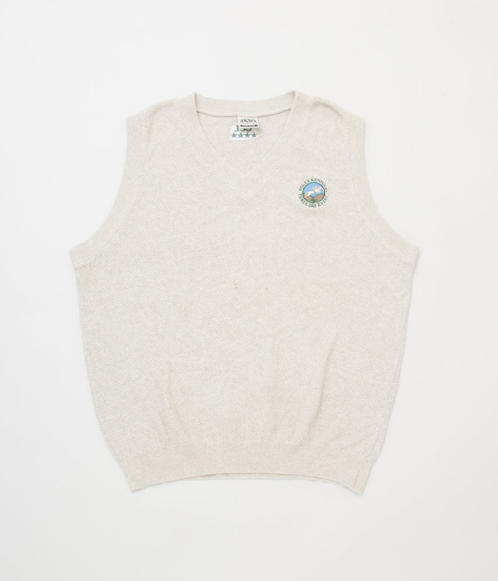 VINTAGE "ROLEX KENTUCKY KNIT VEST" (BEIGE)