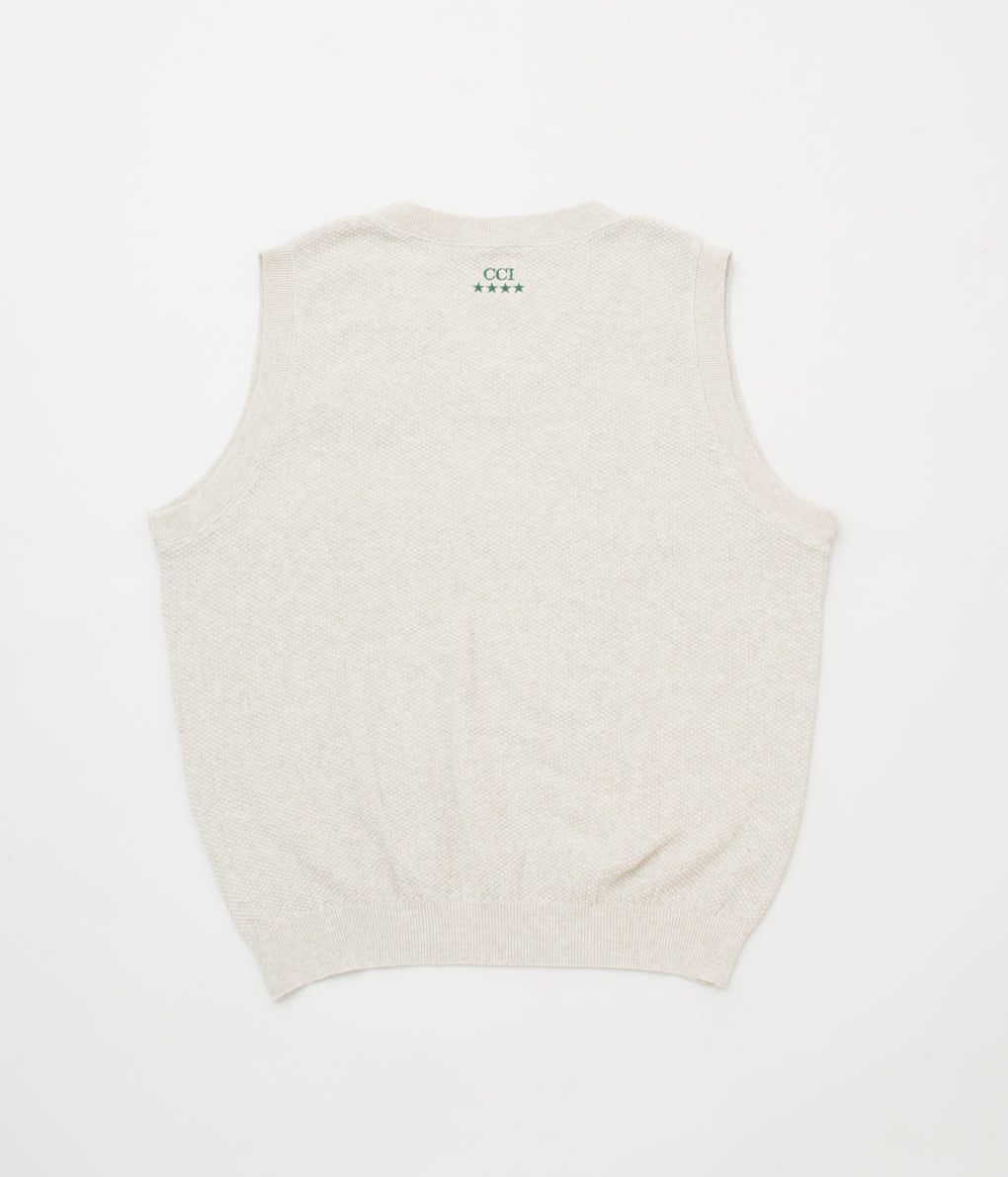 VINTAGE "ROLEX KENTUCKY KNIT VEST" (BEIGE)