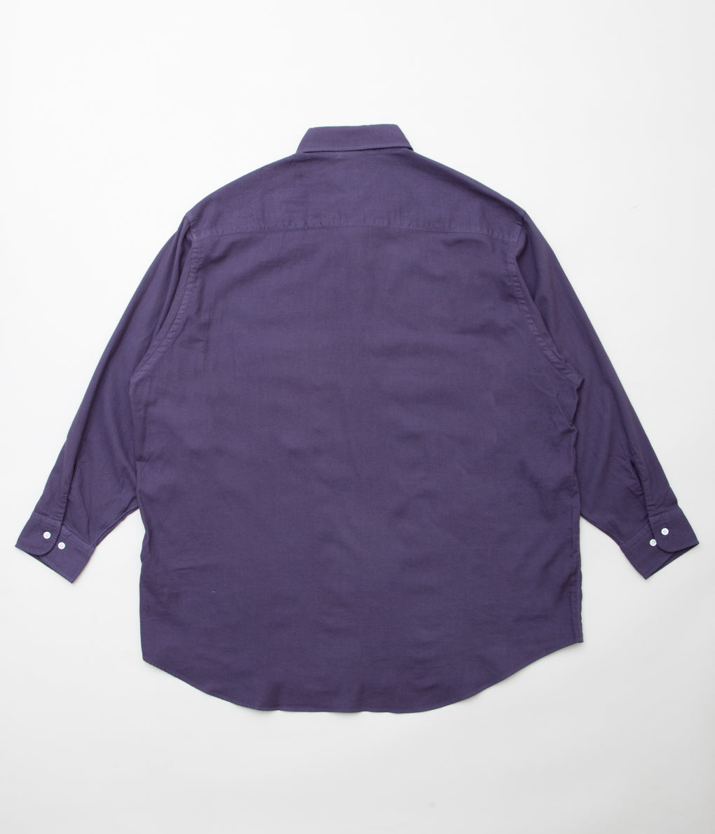 HERILL "COTTON CASHMERE BRUSH WORK SHIRTS"(PURPLE BLUE)