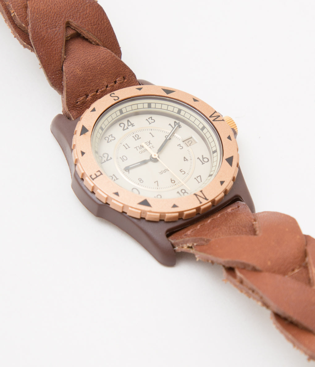 VINTAGE TIMEX"SAFARI"(BROWN)