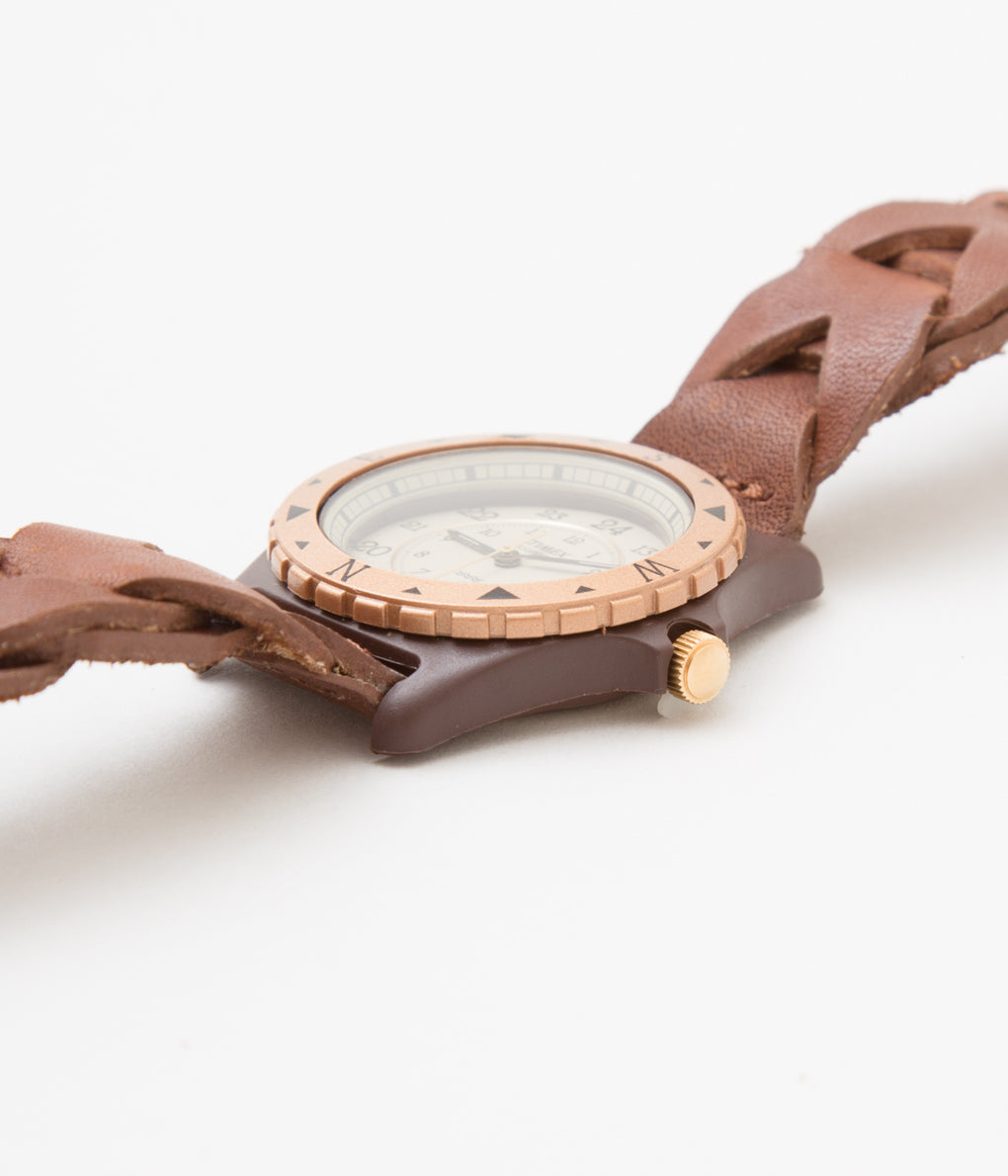 VINTAGE TIMEX"SAFARI"(BROWN)