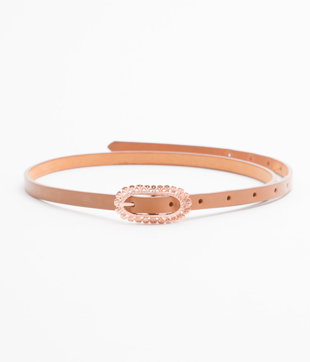 WESTOVERALLS(ウエストオーバーオールズ) "NW×WOA FLOWER BELT"(BROWN)