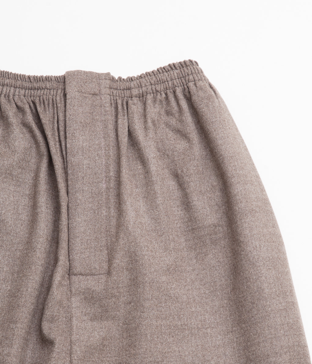 GABRIELA COLL GARMENTS "No.123 GATHERED TROUSERS (100% LORO PIANA DOESKIN) "(BROWN)